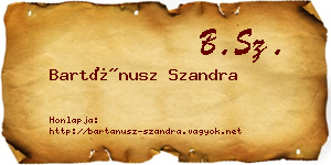Bartánusz Szandra névjegykártya